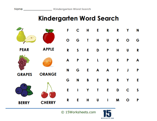 Fruit Finder Worksheet