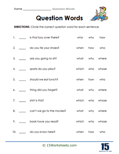 Question Words #12