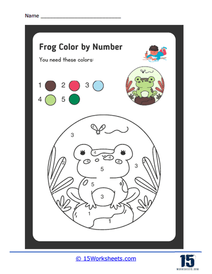 Frog on a Lily Pad Worksheet