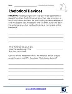 Rhetorical Devices Worksheets - 15 Worksheets.com