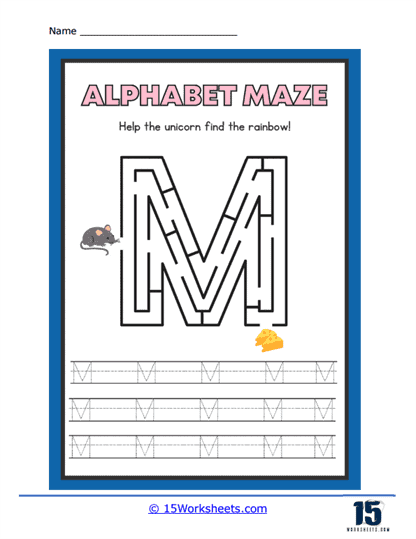 Letter M Maze Worksheet