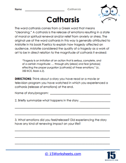 Catharsis Worksheets
