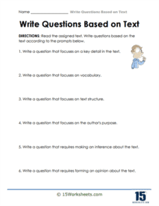 Write Questions Worksheets - 15 Worksheets.com