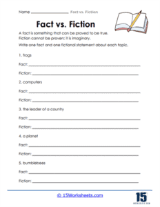 Fact or Fiction Worksheets - 15 Worksheets.com