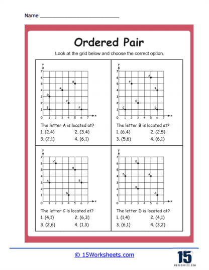 Ordered Pairs Review Worksheet