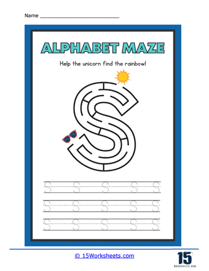Letter S Maze Worksheet