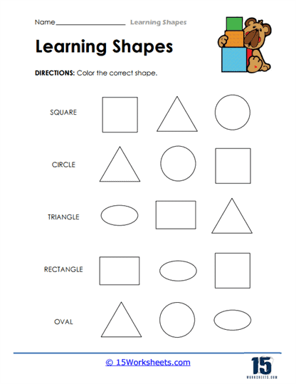 Color the Right Shape Worksheet