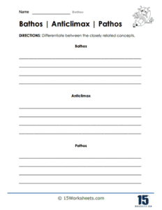Bathos Worksheets - 15 Worksheets.com