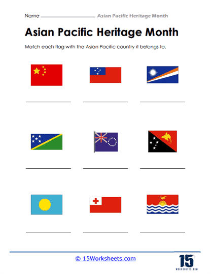 Asian Pacific Heritage Month Worksheets