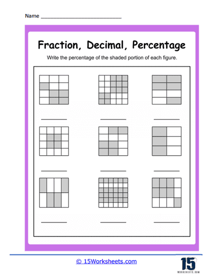 Converting Fractions Worksheets