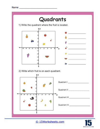 Quadrant Location Worksheet