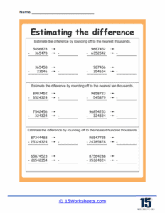 Estimating Differences Worksheets 15 Worksheets com Estimating Differences Worksheets 15 Worksheets com