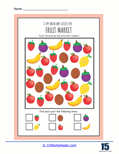 Fruit Market Worksheet