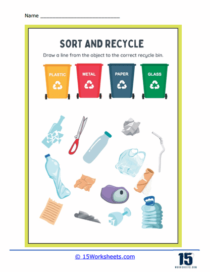 Sort And Recycle Worksheet