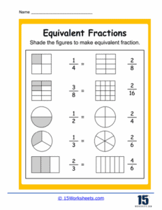 Equivalent Fractions Worksheets - 15 Worksheets.com