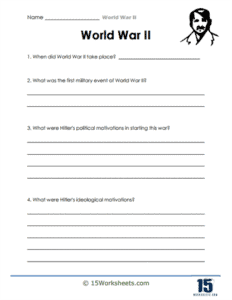 World War 2 Worksheets - 15 Worksheets.com