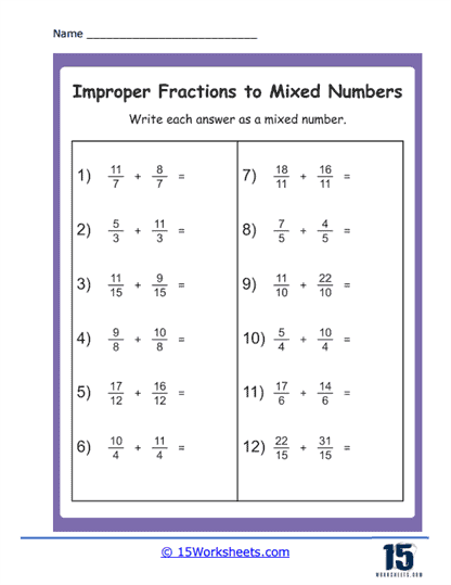 improper fraction examples