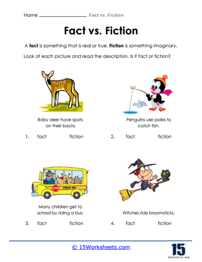 Fact or Fiction Worksheets