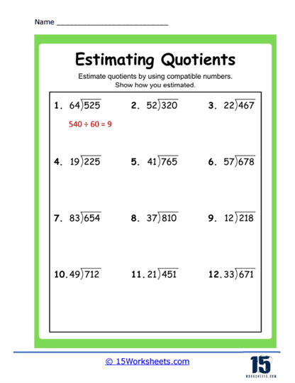 Brackets for Quotients