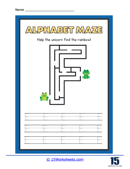 Letter F Maze Worksheet