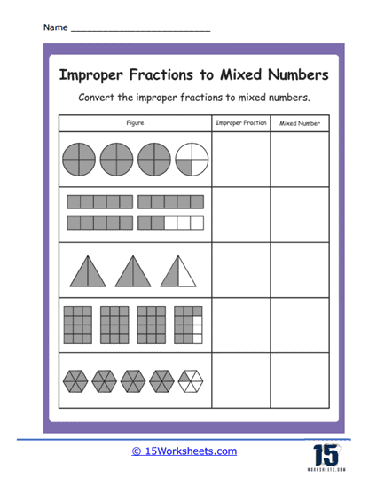 Shapes to Equivalent Values Worksheet