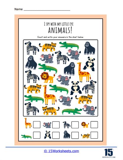 Animal Chaos Worksheet