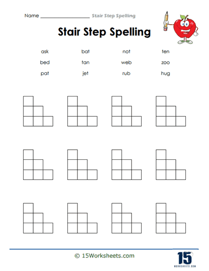 Three Letter Words Worksheet