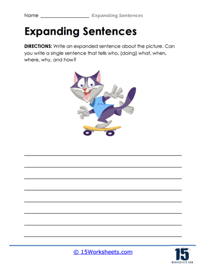 Expanding Sentences #1