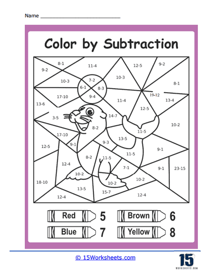 Seal Subtraction Worksheet