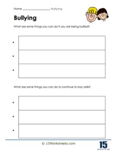 Bullying Worksheets - 15 Worksheets.com