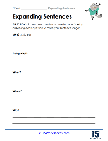 Expanding Sentences #11