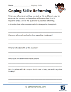 Coping Skills Worksheets - 15 Worksheets.com