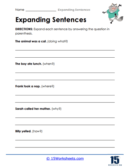 Expanding Sentences #12