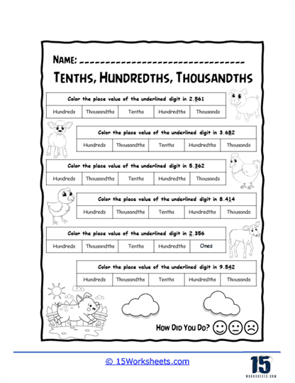Color the Place Worksheet