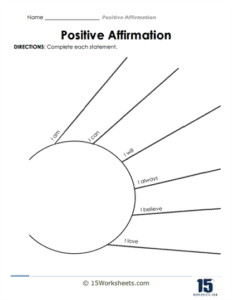 Positive Affirmations Worksheets 15 Worksheets com Positive Affirmations Worksheets 15 Worksheets com