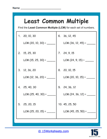 Naming Least Common Multiple