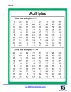 Multiples Worksheets - 15 Worksheets.com