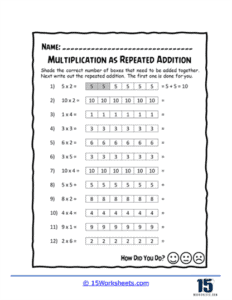 Multiplication As Repeated Addition Worksheets - 15 Worksheets.com