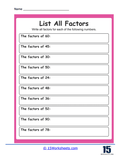 All of the Factors