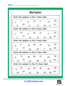 Multiples Worksheets - 15 Worksheets.com