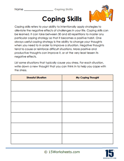 Coping Skills Worksheets