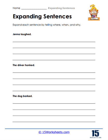 Expanding Sentences #15