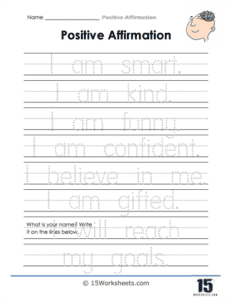 Positive Affirmations Worksheets - 15 Worksheets.com