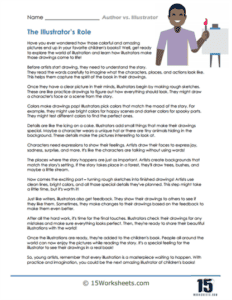 Author and Illustrator Worksheets - 15 Worksheets.com