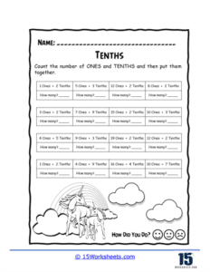 Tenth, Hundredths, Thousandths Worksheets - 15 Worksheets.com