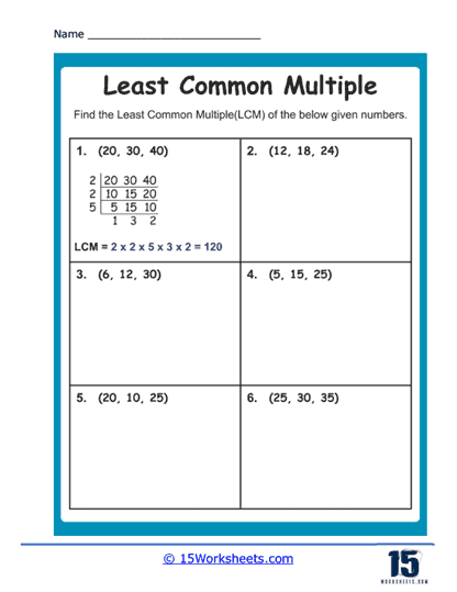 Least Common Multiple Ladder