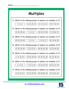 Multiples Worksheets - 15 Worksheets.com