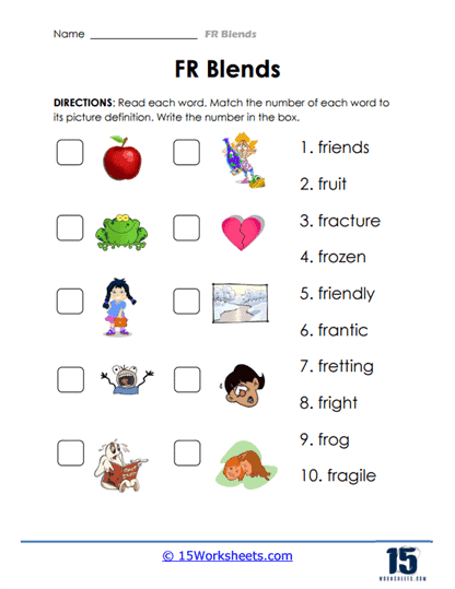 FR Blend Worksheets