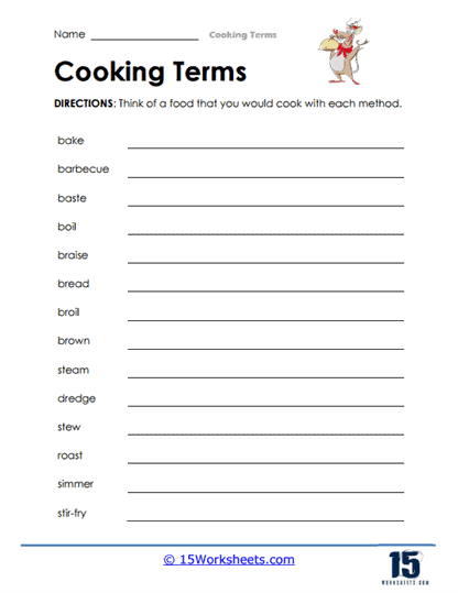 Cooking Terms #5
