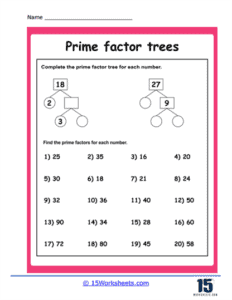 Factor Tree Worksheets - 15 Worksheets.com